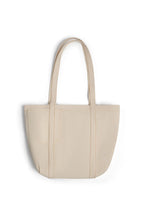 Beige tote bag on a white background